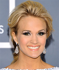 Carrie Underwood  Long Straight    Golden Blonde  Updo   - Visual Story