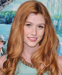 Katherine McNamara Long Wavy   Light Ginger Red   Hairstyle