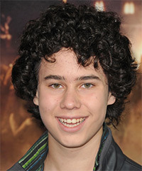 Sam Lant  Medium Curly   Black    Hairstyle