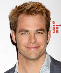 Chris Pine Short Straight    Copper Blonde   Hairstyle