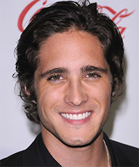Diego Boneta Medium Wavy   Dark Brunette   Hairstyle