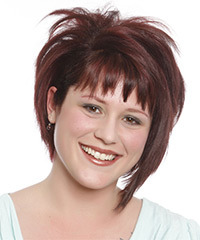 Burgundy Bob Haircut With Jagged Cut Layers- Visual Story