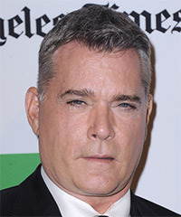 Ray Liotta Short Straight Grey Hairstyle