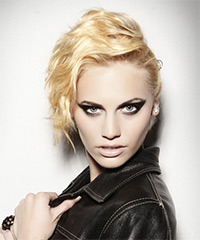 Curly Light Blonde Braided Hairstyle- Visual Story