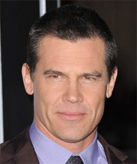 Josh Brolin Short Straight   Dark Grey   Hairstyle