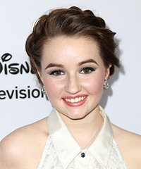 Kaitlyn Dever  Long Curly   Dark Brunette  Updo Hairstyle