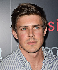 Chris Lowell Short Straight Brunette Hairstyle