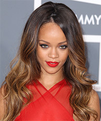 Rihanna Long Brunette Two-Tone Waves- Visual Story