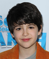 Joshua Rush Medium Straight   Black    Hairstyle with Side Swept Bangs