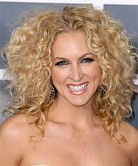 Kimberly Schlapman Medium Curly   Light Golden Blonde   Hairstyle   with Light Blonde Highlights- Visual Story