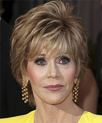 Jane Fonda's Short Textured And Layered Hairstyle