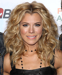 Kimberly Perry Medium Curly   Dark Golden Blonde   Hairstyle   with Light Blonde Highlights