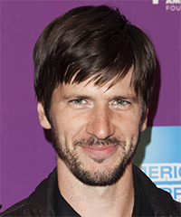 Chris Cole Medium Straight   Dark Chocolate Brunette   Hairstyle with Side Swept Bangs - Visual Story
