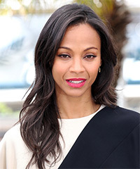 Zoe Saldana Long Straight Hairstyle