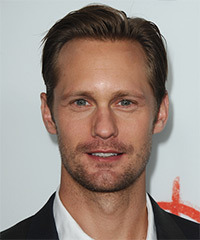 Alexander Skarsgard Short Straight Brunette Hairstyle