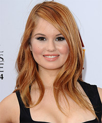 Debby Ryan Long Straight   Dark Copper Blonde   Hairstyle   with  Blonde Highlights