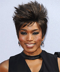 Angela Bassett Short Straight Hairstyle