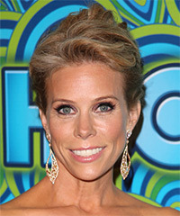 Cheryl Hines  Long Straight   Dark Golden Blonde  Updo Hairstyle