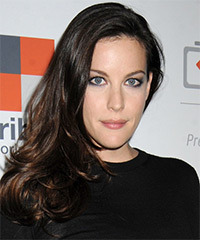 Liv Tyler Long Straight Dark Brunette Hairstyle