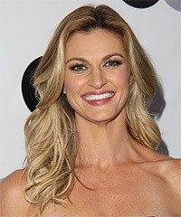 Erin Andrews Long Straight Blonde Hairstyle with Light Blonde Highlights