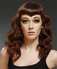 Long Gothic Hairstyle With V Bangs