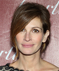 Julia Roberts  Long Straight    Ash Brunette  Updo Hairstyle