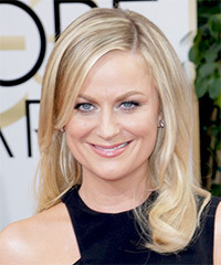 Amy Poehler Long Straight Blonde Hairstyle with Light Blonde Highlights