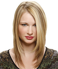 Straight Shoulder-Length Concave Hairstyle