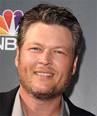 Blake Shelton Short Wavy    Ash Brunette   Hairstyle