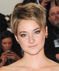 Shailene Woodley Short Straight   Dark Blonde   Hairstyle   with  Blonde Highlights- Visual Story