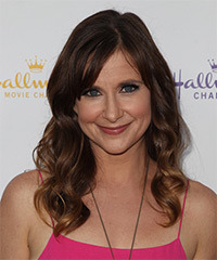 Kellie Martin Long Wavy Dark Brunette Hairstyle