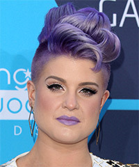 Kelly Osbourne Short Wavy   Purple    Hairstyle