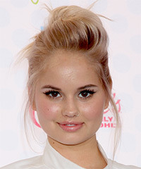 Debby Ryan  Long Straight    Strawberry Blonde  Updo Hairstyle