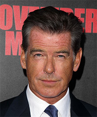 Pierce Brosnan Short Straight   Dark Grey   Hairstyle