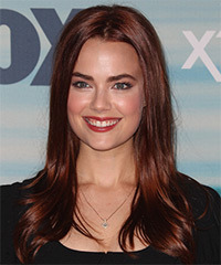 Rebecca Rittenhouse Long Straight   Dark Red   Hairstyle