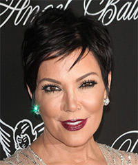 Kris Jenner Short Straight   Black    Hairstyle- Visual Story
