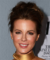 Kate Beckinsale Long Wavy   Dark Brunette  Updo Hairstyle