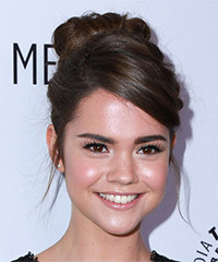 Maia Mitchell Long Wavy    Chocolate Brunette  Updo Hairstyle