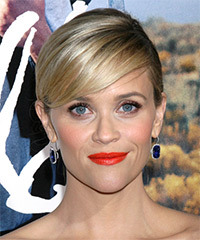 Reese Witherspoon Long Straight    Golden Blonde  Updo Hairstyle