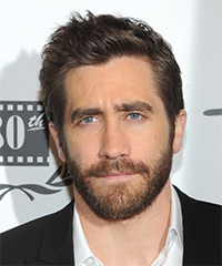 Jake Gyllenhaal Short Straight    Brunette   Hairstyle  - Visual Story