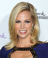 Brooke Burns Medium Straight Blonde Hairstyle