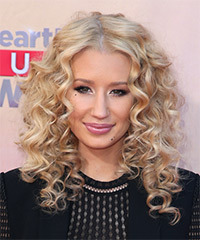 Iggy Azalea Long Curly   Light Blonde   Hairstyle
