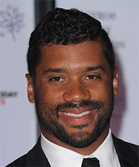 Russell Wilson Short Curly Black Hairstyle