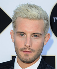 Nico Tortorella Short Straight   Light Platinum Blonde   Hairstyle