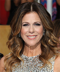 Rita Wilson Long Wavy Hairstyle