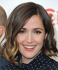 Rose Byrne Medium Wavy    Brunette Bob  Haircut