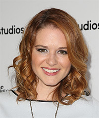 Sarah Drew Medium Curly   Light Ginger Red   Hairstyle  - Visual Story