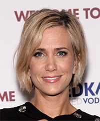 Kristen Wiig Short Straight    Champagne Blonde Bob  Haircut