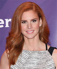 Sarah Rafferty Long Wavy    Ginger Red   Hairstyle