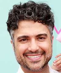 Jaime Camil Short Curly   Dark Grey   Hairstyle